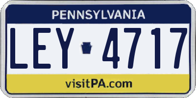 PA license plate LEY4717
