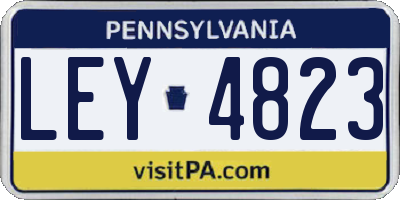PA license plate LEY4823