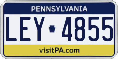 PA license plate LEY4855