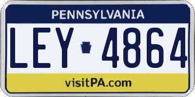 PA license plate LEY4864