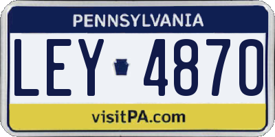PA license plate LEY4870