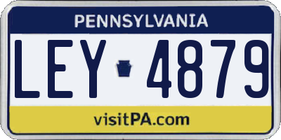 PA license plate LEY4879