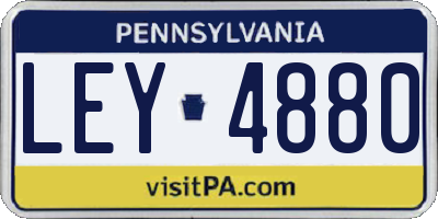 PA license plate LEY4880