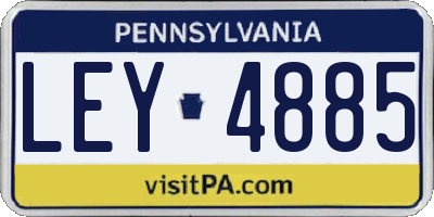 PA license plate LEY4885