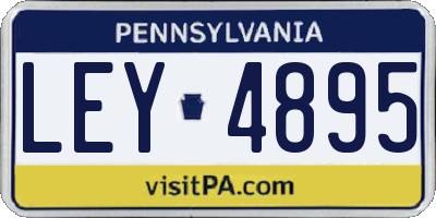 PA license plate LEY4895