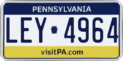 PA license plate LEY4964