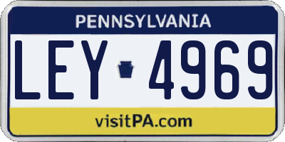 PA license plate LEY4969