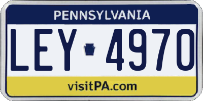 PA license plate LEY4970