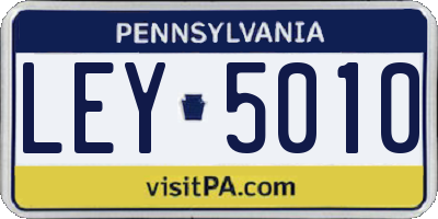 PA license plate LEY5010