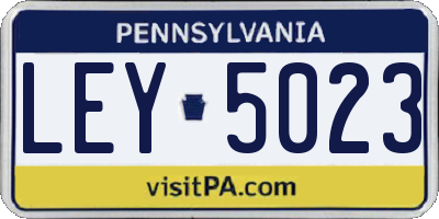 PA license plate LEY5023