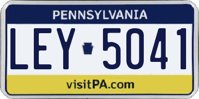 PA license plate LEY5041
