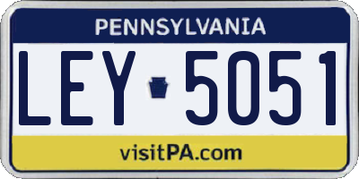 PA license plate LEY5051