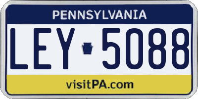 PA license plate LEY5088
