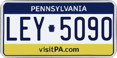 PA license plate LEY5090
