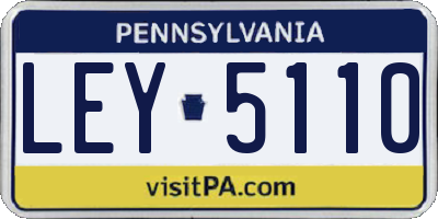 PA license plate LEY5110