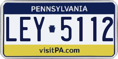 PA license plate LEY5112