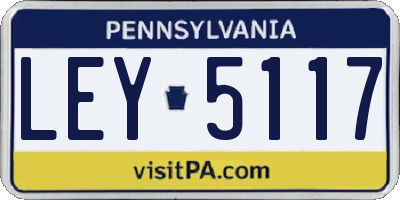PA license plate LEY5117