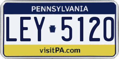 PA license plate LEY5120