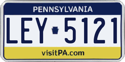 PA license plate LEY5121