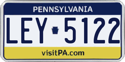 PA license plate LEY5122