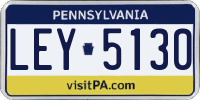 PA license plate LEY5130