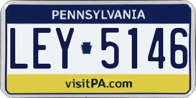 PA license plate LEY5146