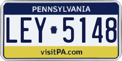 PA license plate LEY5148