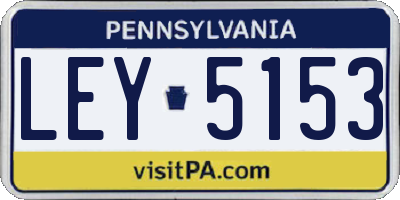 PA license plate LEY5153
