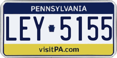 PA license plate LEY5155
