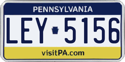 PA license plate LEY5156