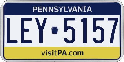 PA license plate LEY5157