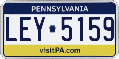 PA license plate LEY5159