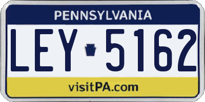 PA license plate LEY5162