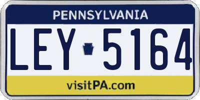 PA license plate LEY5164