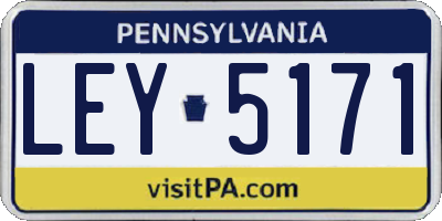 PA license plate LEY5171