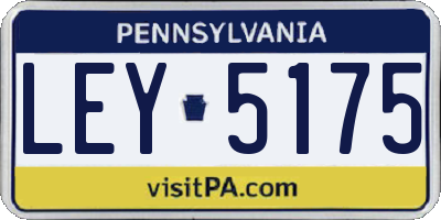 PA license plate LEY5175