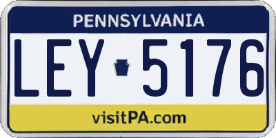 PA license plate LEY5176