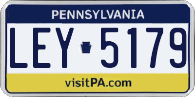 PA license plate LEY5179