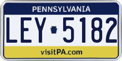 PA license plate LEY5182