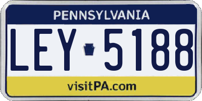 PA license plate LEY5188