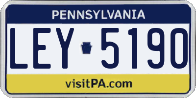 PA license plate LEY5190