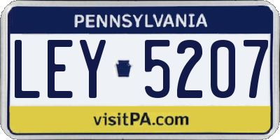 PA license plate LEY5207