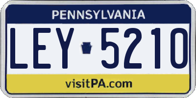 PA license plate LEY5210