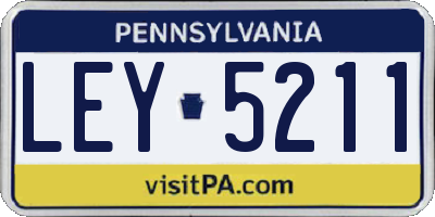 PA license plate LEY5211