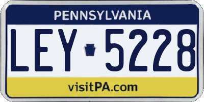PA license plate LEY5228