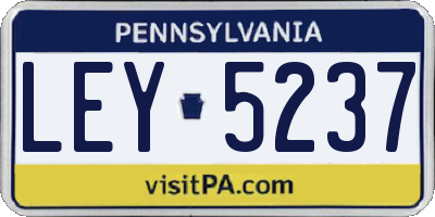PA license plate LEY5237