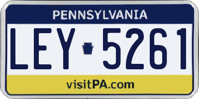 PA license plate LEY5261
