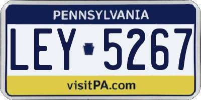 PA license plate LEY5267