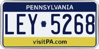 PA license plate LEY5268