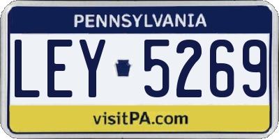 PA license plate LEY5269